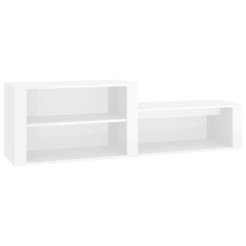 vidaXL magasfényű fehér szerelt fa cipőszekrény 150x35x45 cm