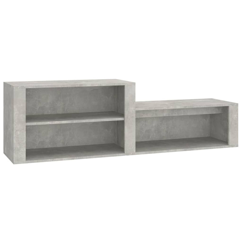 vidaXL betonszürke szerelt fa cipőszekrény 150x35x45 cm