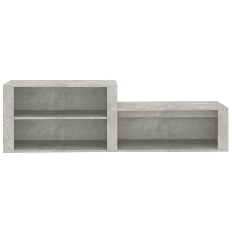 vidaXL betonszürke szerelt fa cipőszekrény 150x35x45 cm
