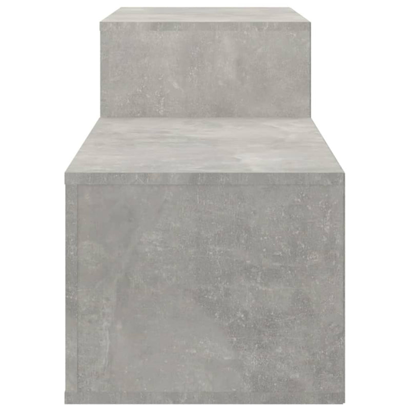 vidaXL betonszürke szerelt fa cipőszekrény 150x35x45 cm