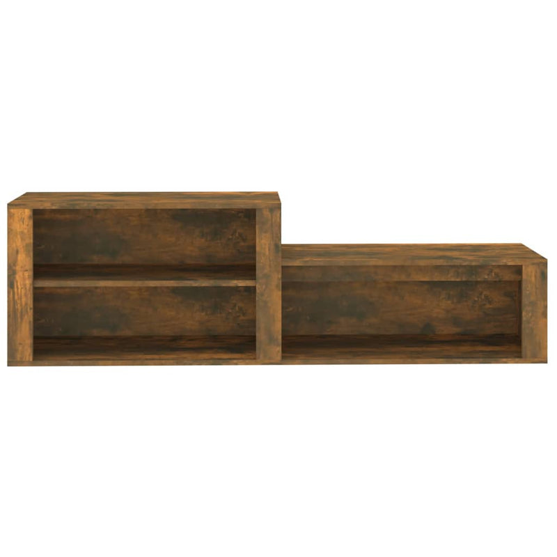 vidaXL füstös tölgy színű szerelt fa cipősszekrény 150x35x45 cm