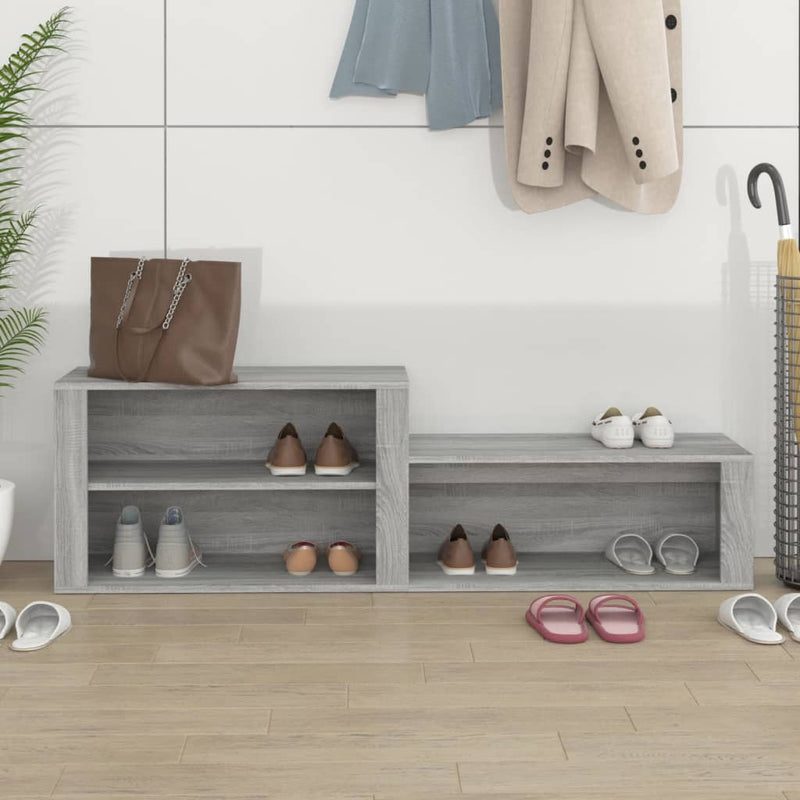vidaXL szürke sonoma színű szerelt fa cipősszekrény 150x35x45 cm