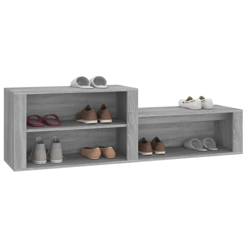 vidaXL szürke sonoma színű szerelt fa cipősszekrény 150x35x45 cm