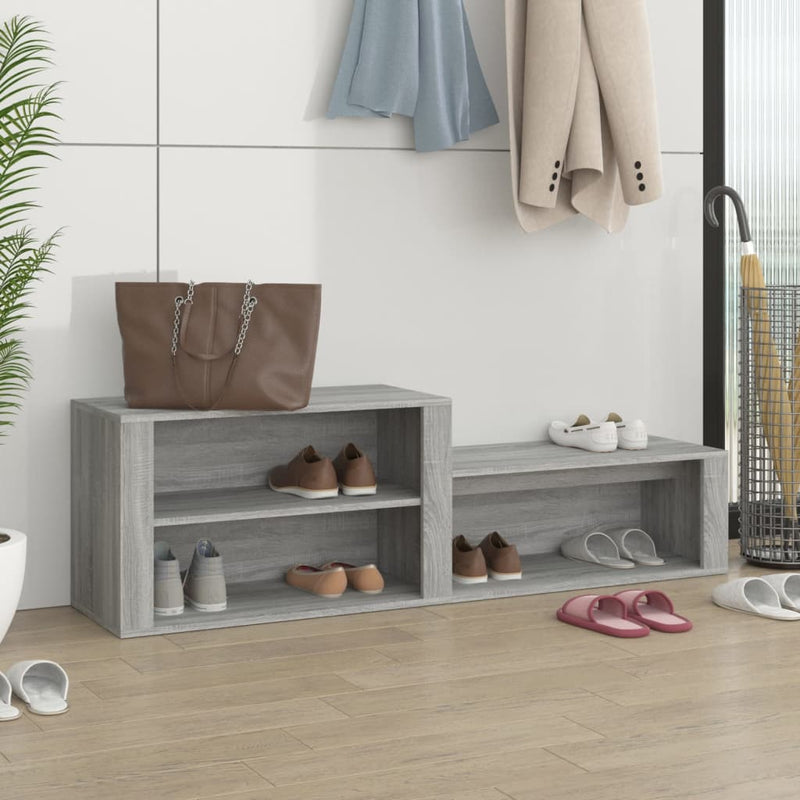 vidaXL szürke sonoma színű szerelt fa cipősszekrény 150x35x45 cm