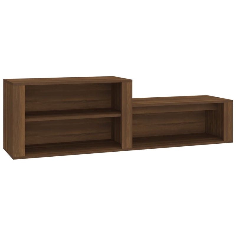vidaXL barna tölgyszínű szerelt fa cipősszekrény 150x35x45 cm