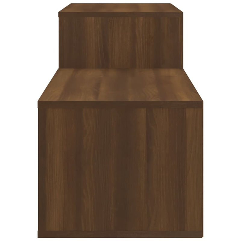 vidaXL barna tölgyszínű szerelt fa cipősszekrény 150x35x45 cm