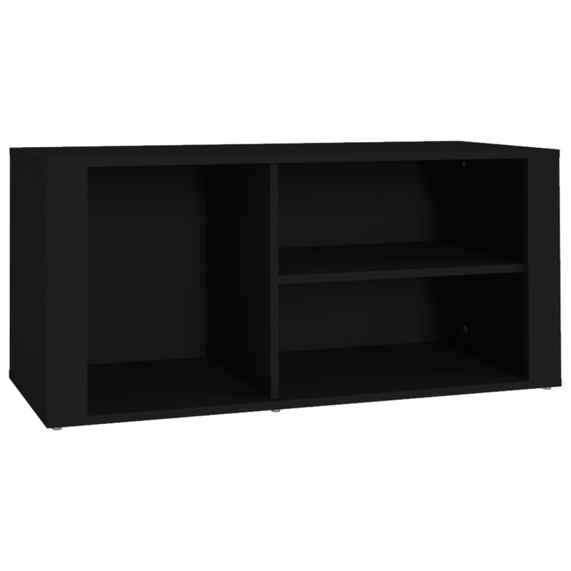 vidaXL fekete szerelt fa cipősszekrény 100x35x45 cm