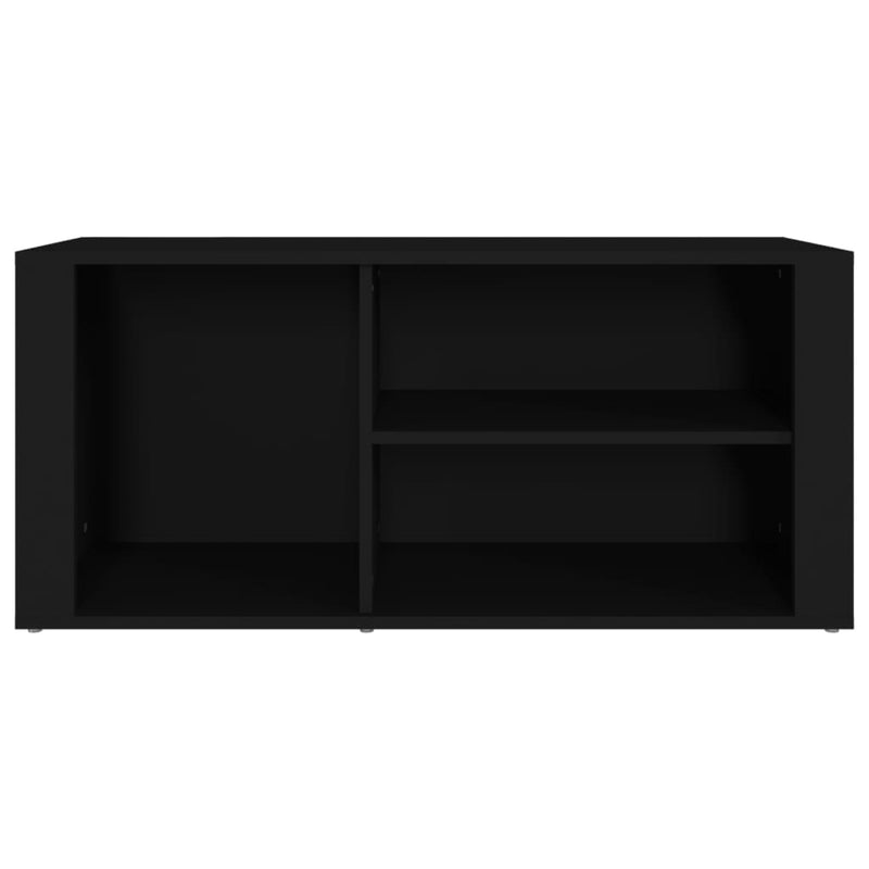 vidaXL fekete szerelt fa cipősszekrény 100x35x45 cm