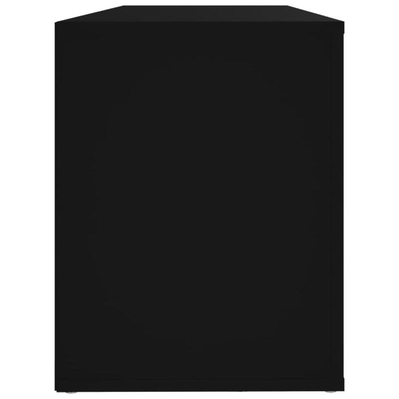 vidaXL fekete szerelt fa cipősszekrény 100x35x45 cm