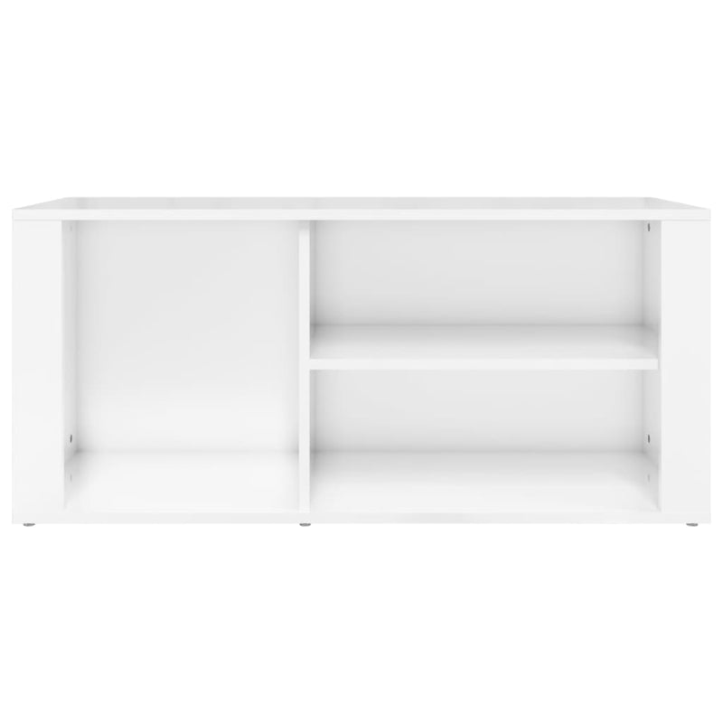 vidaXL magasfényű fehér szerelt fa cipőszekrény 100x35x45 cm