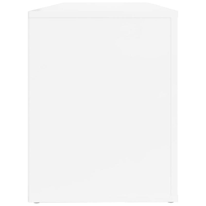 vidaXL magasfényű fehér szerelt fa cipőszekrény 100x35x45 cm