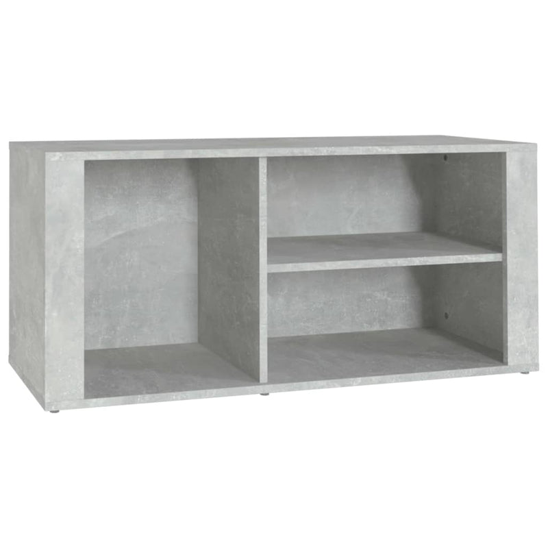 vidaXL betonszürke szerelt fa cipőszekrény 100x35x45 cm