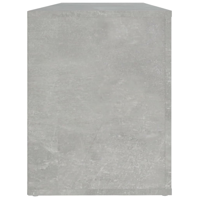 vidaXL betonszürke szerelt fa cipőszekrény 100x35x45 cm