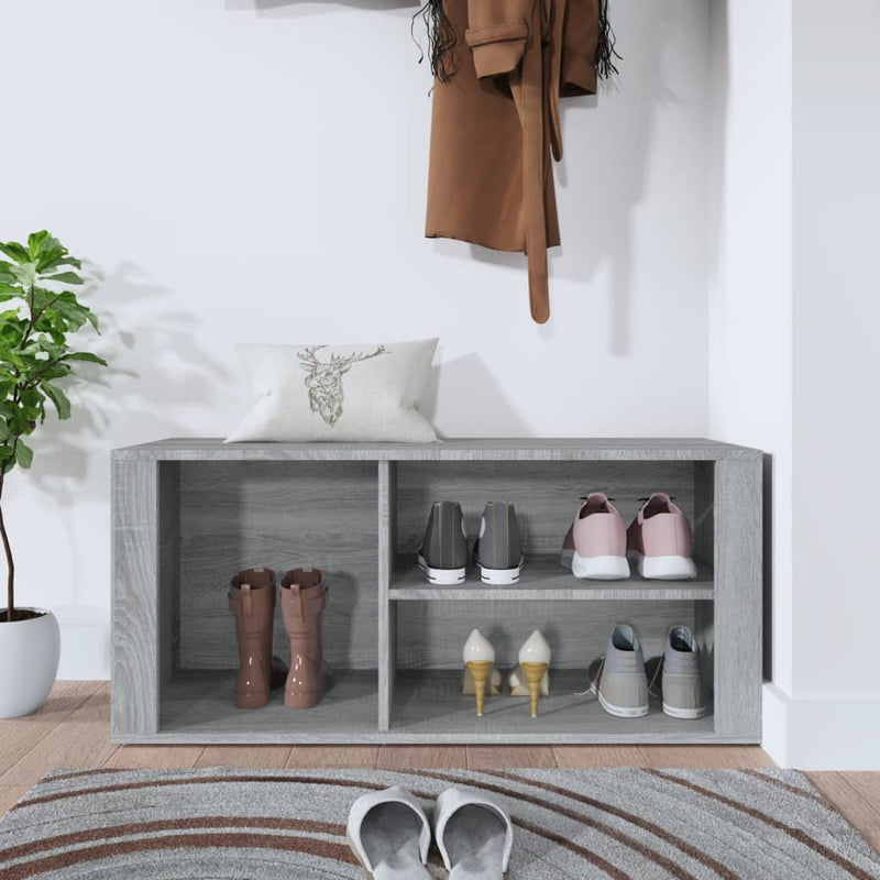 vidaXL szürke sonoma színű szerelt fa cipősszekrény 100x35x45 cm
