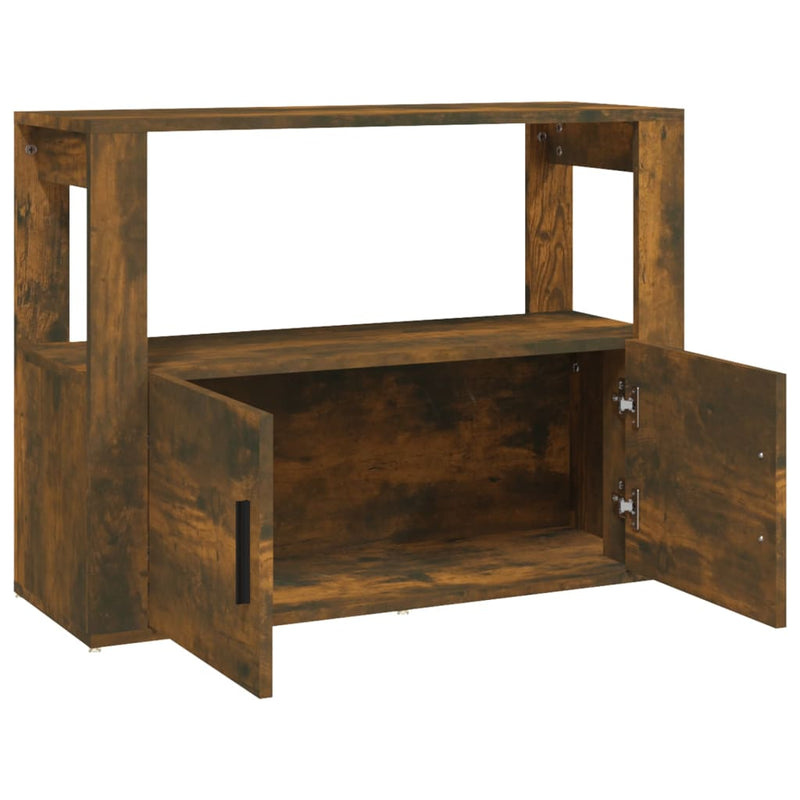 vidaXL füstös tölgy színű szerelt fa tálalószekrény 80x30x60 cm