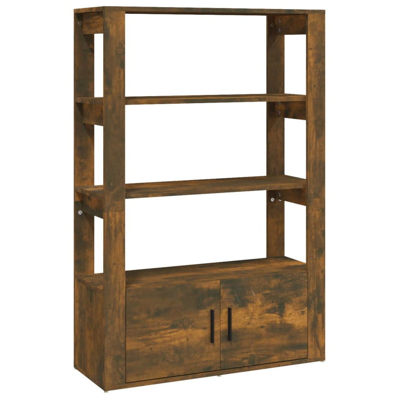 vidaXL füstös tölgy színű szerelt fa tálalószekrény 80x30x119,5 cm