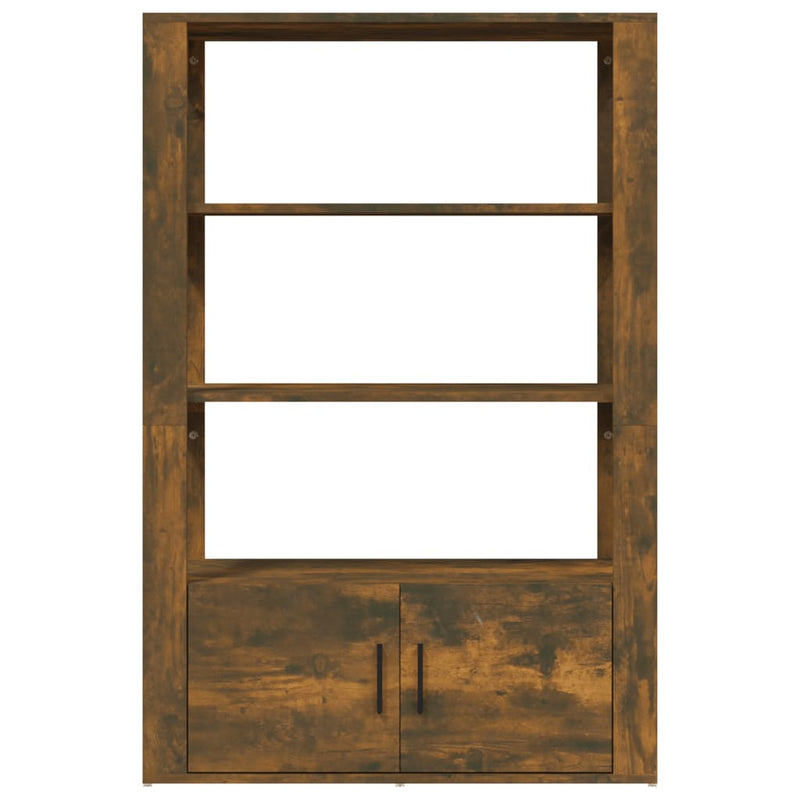 vidaXL füstös tölgy színű szerelt fa tálalószekrény 80x30x119,5 cm