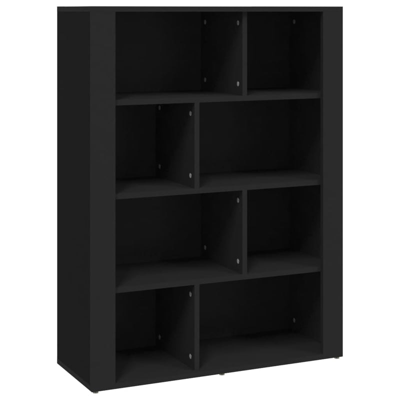 vidaXL fekete szerelt fa tálalószekrény 80x30x106 cm