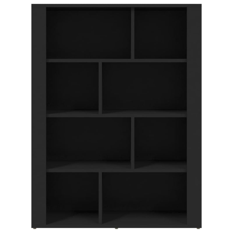 vidaXL fekete szerelt fa tálalószekrény 80x30x106 cm