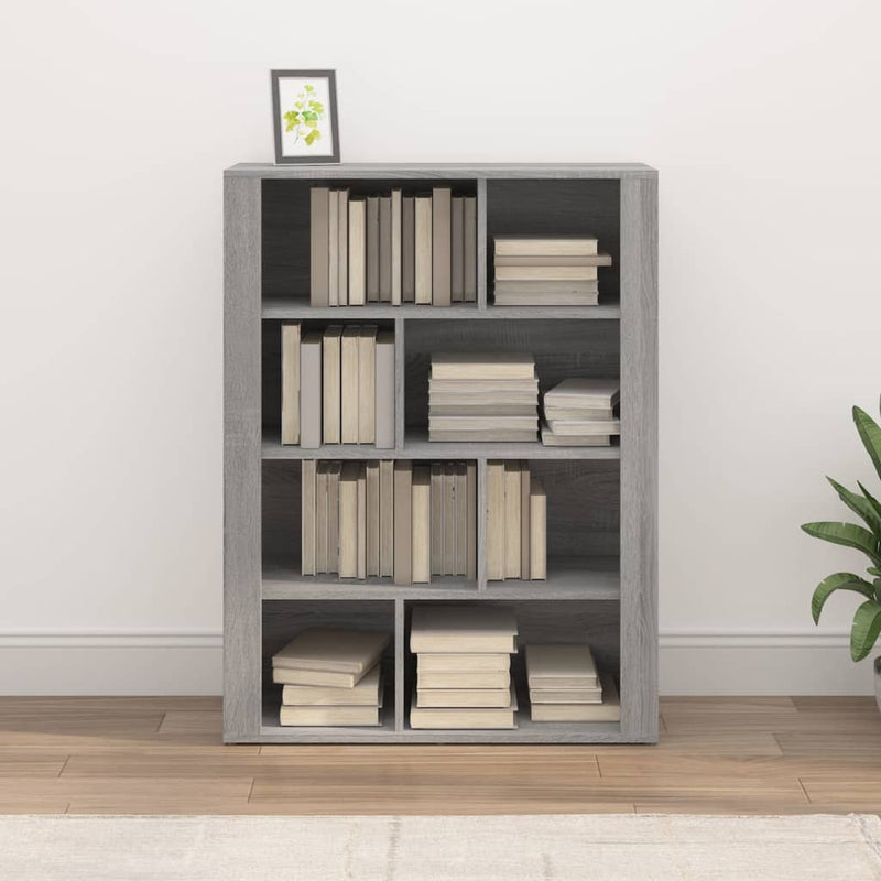 vidaXL szürke sonoma színű szerelt fa tálalószekrény 80x30x106 cm