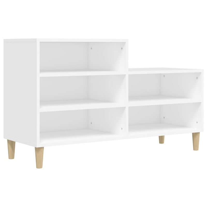 vidaXL fehér szerelt fa cipősszekrény 102x36x60 cm
