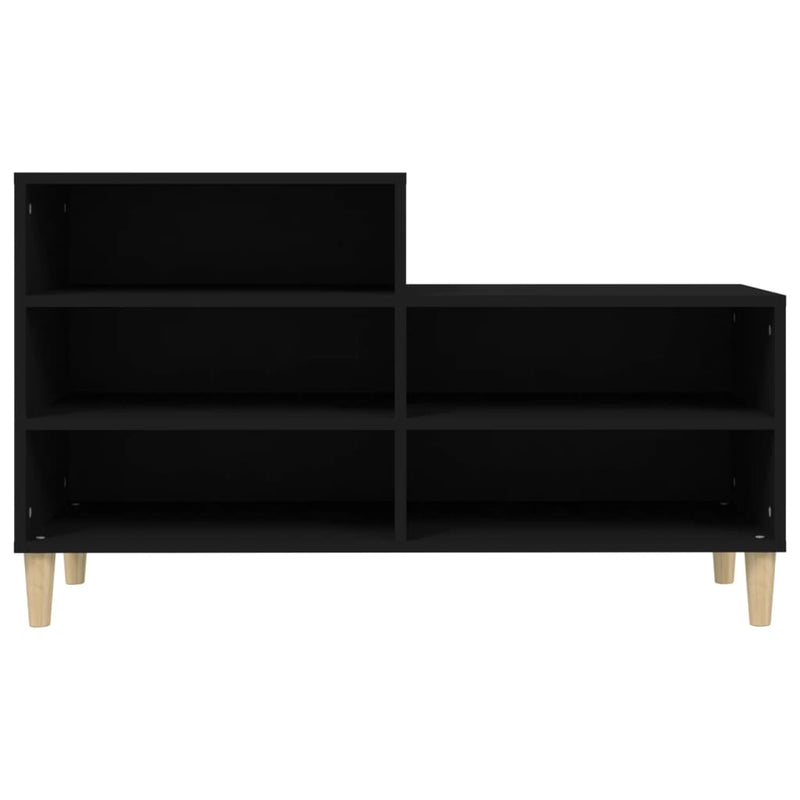 vidaXL fekete szerelt fa cipősszekrény 102x36x60 cm