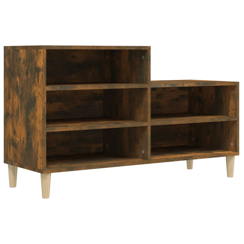 vidaXL füstös tölgy színű szerelt fa cipősszekrény 102 x 36 x 60 cm