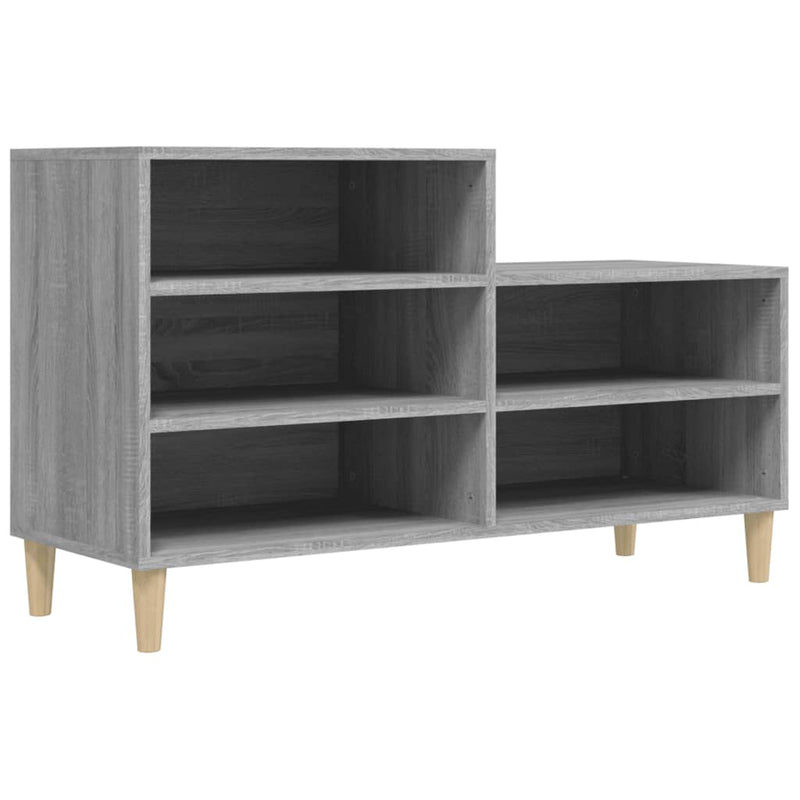 vidaXL szürke sonoma színű szerelt fa cipősszekrény 102x36x60 cm