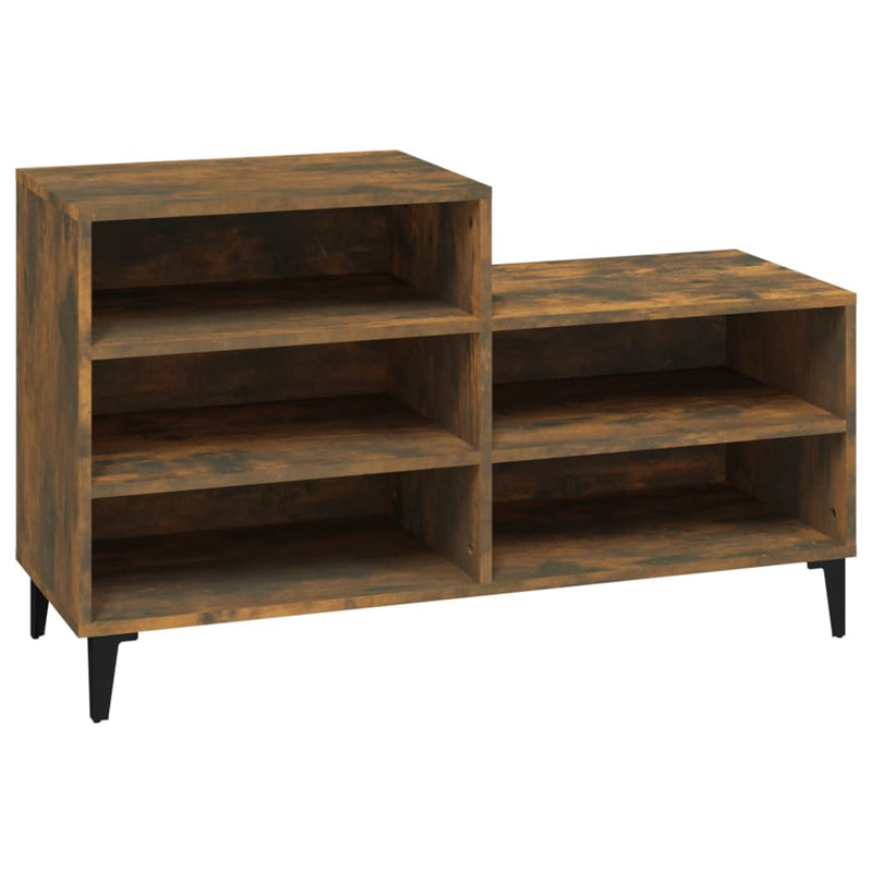vidaXL füstös tölgy színű szerelt fa cipősszekrény 102 x 36 x 60 cm
