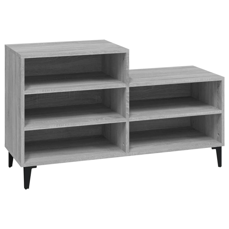 vidaXL szürke sonoma színű szerelt fa cipősszekrény 102x36x60 cm