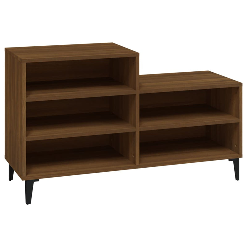 vidaXL barna tölgyszínű szerelt fa cipősszekrény 102x36x60 cm