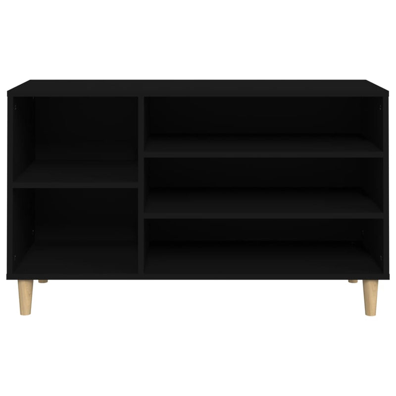 vidaXL fekete szerelt fa cipősszekrény 102x36x60 cm