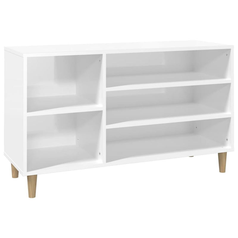 vidaXL magasfényű fehér szerelt fa cipősszekrény 102x36x60 cm