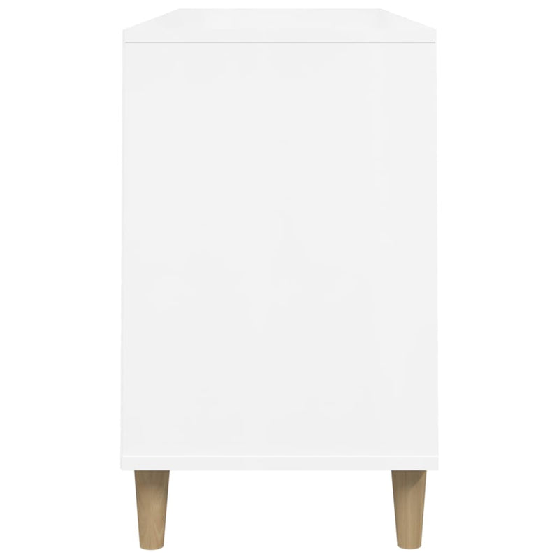 vidaXL magasfényű fehér szerelt fa cipősszekrény 102x36x60 cm