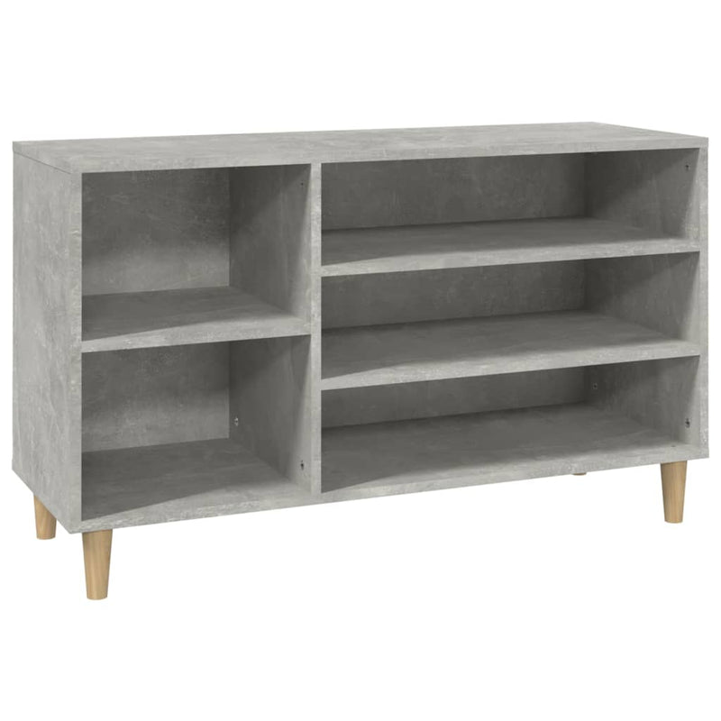 vidaXL betonszürke szerelt fa cipőszekrény 102x36x60 cm