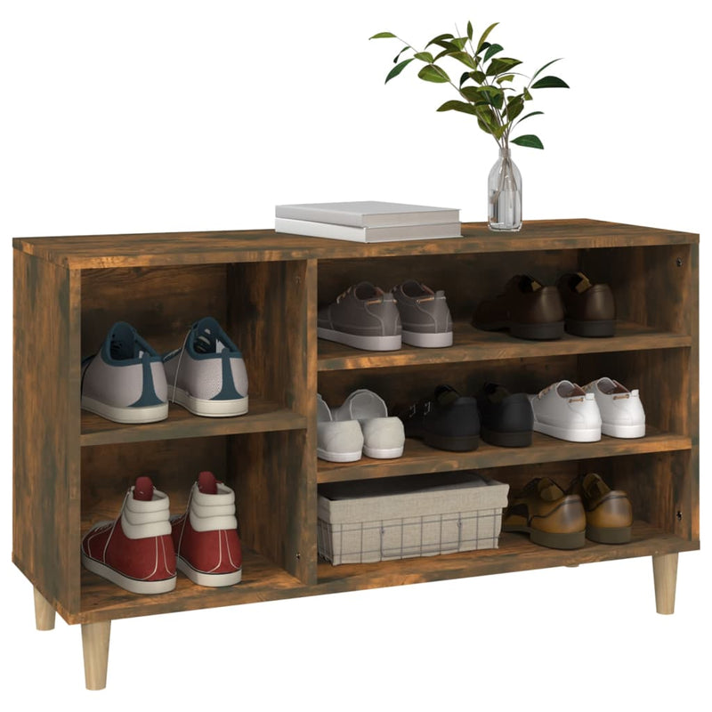 vidaXL füstös tölgy színű szerelt fa cipősszekrény 102 x 36 x 60 cm