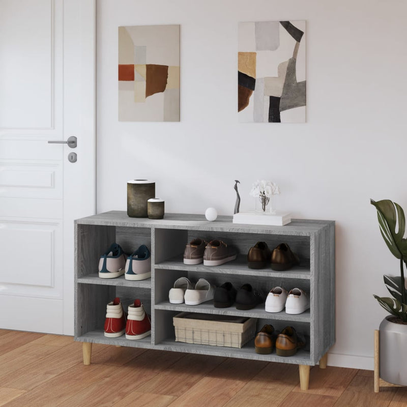 vidaXL szürke sonoma színű szerelt fa cipősszekrény 102x36x60 cm