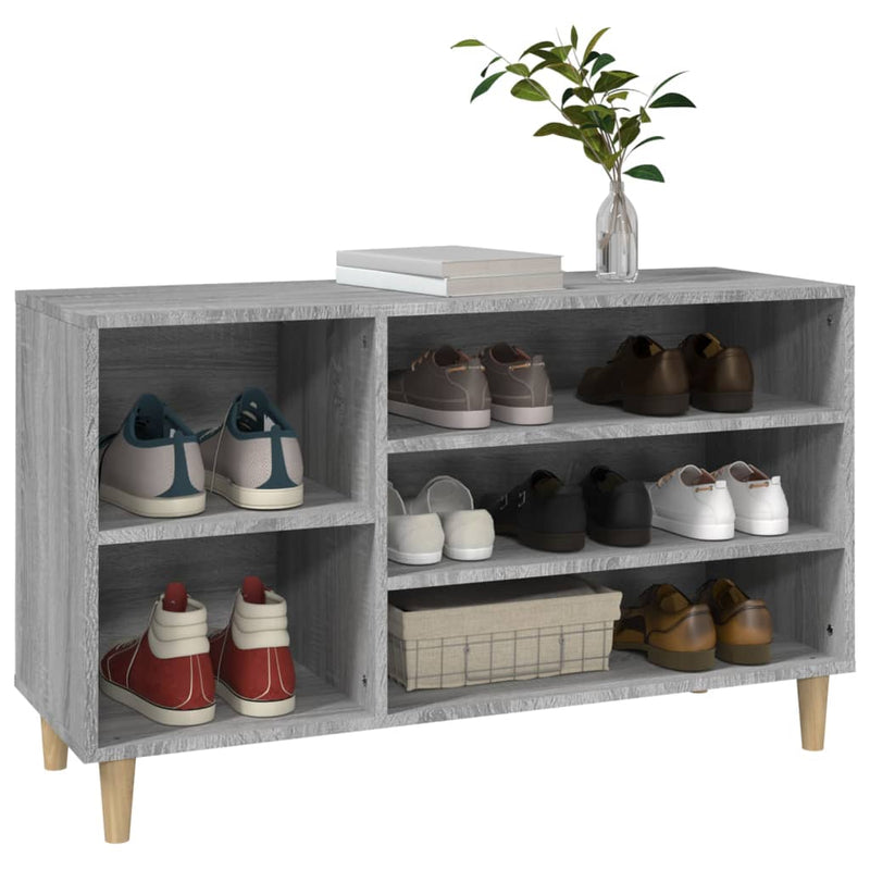 vidaXL szürke sonoma színű szerelt fa cipősszekrény 102x36x60 cm