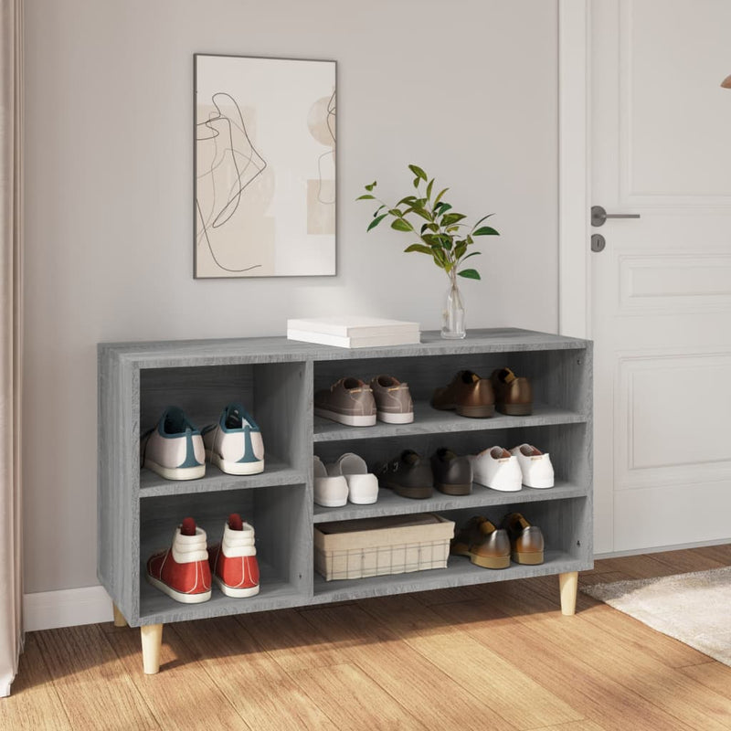 vidaXL szürke sonoma színű szerelt fa cipősszekrény 102x36x60 cm