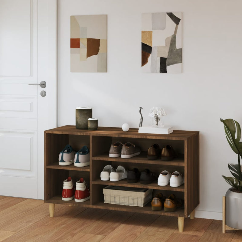vidaXL barna tölgyszínű szerelt fa cipősszekrény 102x36x60 cm