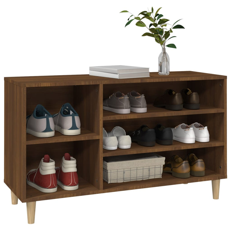 vidaXL barna tölgyszínű szerelt fa cipősszekrény 102x36x60 cm