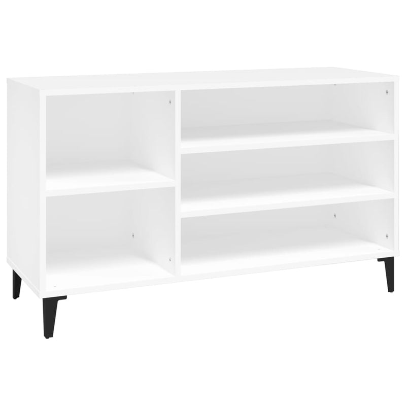 vidaXL fehér szerelt fa cipősszekrény 102x36x60 cm