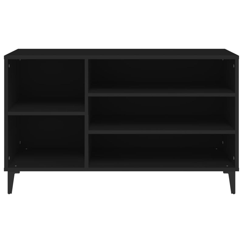 vidaXL fekete szerelt fa cipősszekrény 102x36x60 cm
