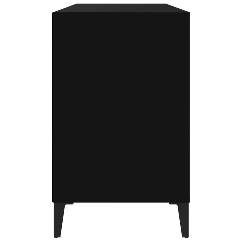 vidaXL fekete szerelt fa cipősszekrény 102x36x60 cm