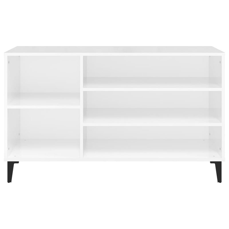 vidaXL magasfényű fehér szerelt fa cipősszekrény 102x36x60 cm
