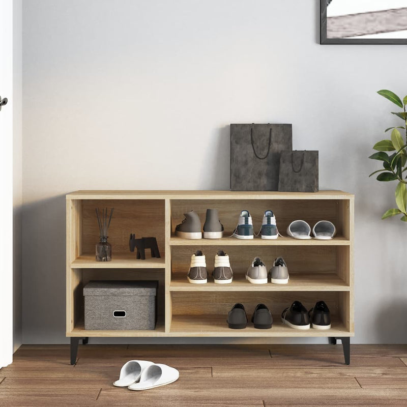 vidaXL sonoma tölgy színű szerelt fa cipőszekrény 102x36x60 cm