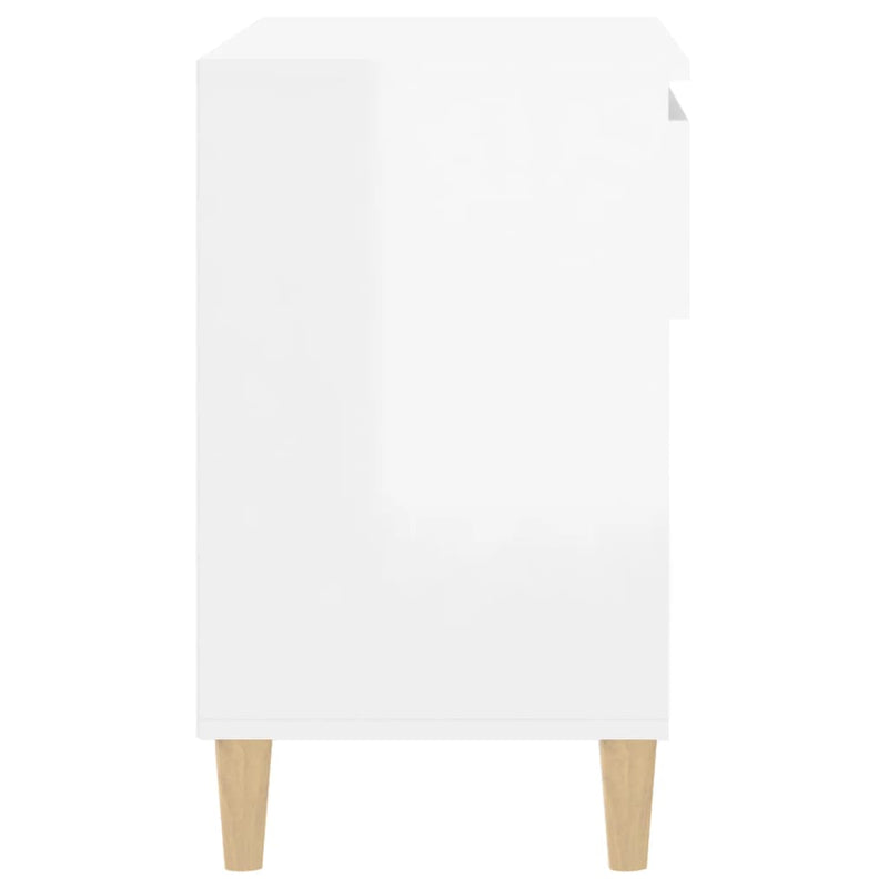 vidaXL magasfényű fehér szerelt fa cipőszekrény 70 x 36 x 60 cm