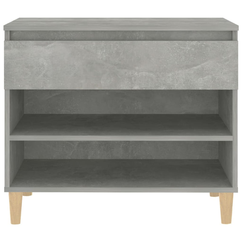 vidaXL betonszürke szerelt fa cipőszekrény 70x36x60 cm