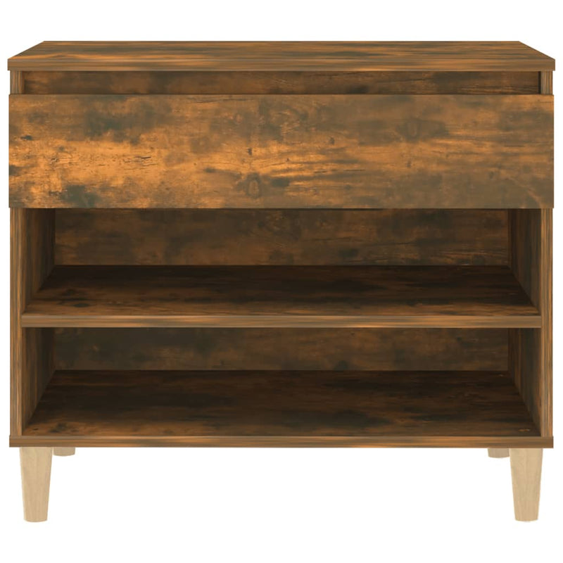 vidaXL füstös tölgy színű szerelt fa cipősszekrény 70 x 36 x 60 cm