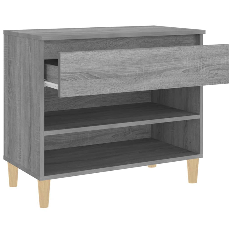 vidaXL szürke sonoma színű szerelt fa cipősszekrény 70x36x60 cm